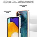 Samsung Galaxy A36 Marble Pattern Galvanoitu TPU-Suojakotelo - Vihreä