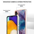 Samsung Galaxy A36 Marble Pattern Galvanoitu TPU-Suojakotelo - Violetti