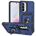 Samsung Galaxy A36 Pyörivä Rengashybridikotelo Kamerasuojalla - Sininen