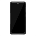 Samsung Galaxy A41 liukumaton hybridikotelo jalustalla - musta