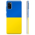 Samsung Galaxy A41 TPU Kotelo Ukrainan Lippu - Keltainen ja vaaleansininen