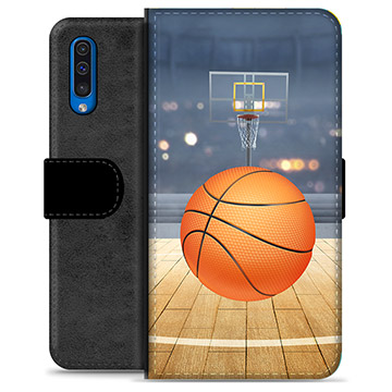 Samsung Galaxy A50 Premium Lompakkokotelo - Koripallo