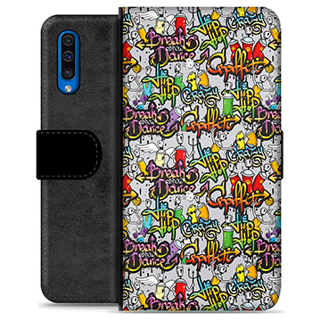 Samsung Galaxy A50 Premium Lompakkokotelo - Graffiti