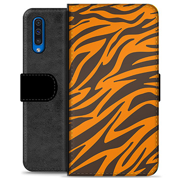 Samsung Galaxy A50 Premium Lompakkokotelo - Tiikeri