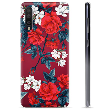 Samsung Galaxy A50 TPU Suojakuori - Vintage Kukat
