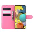 Samsung Galaxy A51 5G Lompakkokotelo Magneettisella Sulkijalla - Rosa