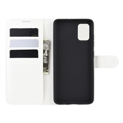 Samsung Galaxy A51 5G Lompakkokotelo Magneettisella Sulkijalla - Valkoinen