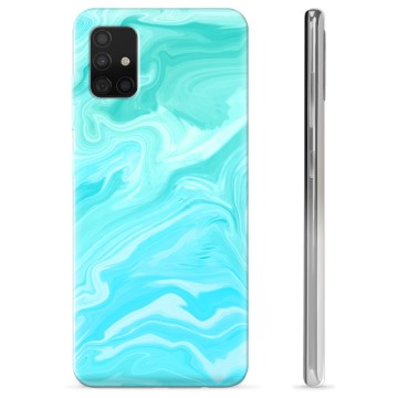 Samsung Galaxy A51 TPU Suojakuori - Sininen Marmori