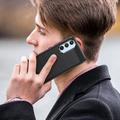 Samsung Galaxy A54 5G Harjattu TPU Suojakuori - Hiilikuitu - Musta