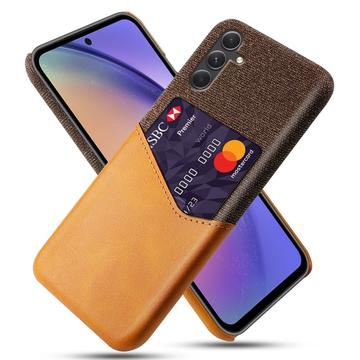 Samsung Galaxy A55 KSQ Suojakuori Korttipidikkeellä - Oranssi