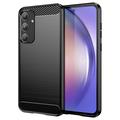 Samsung Galaxy A55 Harjattu TPU Suojakuori - Hiilikuitu