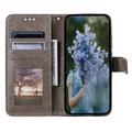 Samsung Galaxy A55 Mandala Series Lompakkokotelo - Harmaa