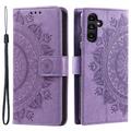 Samsung Galaxy A55 Mandala Series Lompakkokotelo - Violetti