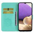Samsung Galaxy A55 Pöllö strassi lompakko tapauksessa - Cyan