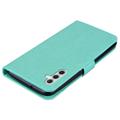 Samsung Galaxy A55 Pöllö strassi lompakko tapauksessa - Cyan
