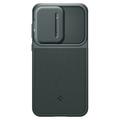 Samsung Galaxy A55 Spigen Optik Armor Suojakuori - Tummanvihreä