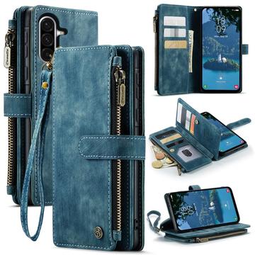 Samsung Galaxy A56 Caseme C30 Monitoiminen Lompakkokotelo - Sininen