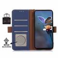 Samsung Galaxy A56 Lompakkomallinen Nahkakotelo kanssa RFID - Sininen