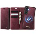 Samsung Galaxy A57 Caseme C49 2-in-1 irrotettava lompakkokotelo - MagSafe-yhteensopiva, RFID - punainen