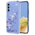 Samsung Galaxy A57 Kukkakuvioinen TPU-kotelo - violetti