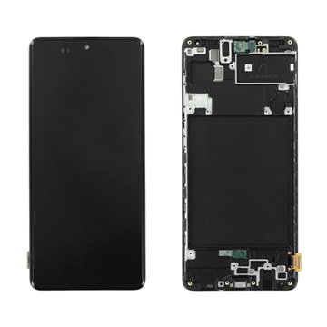 Samsung Galaxy A71 Etukuori & LCD Näyttö GH82-22152A - Musta