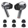 Samsung Galaxy Buds3 Pro Ahastyle DD09 silikoniset korvanapit - Musta
