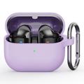 Samsung Galaxy Buds3 Pro Silikonikotelo Karabiinilla - Violetti