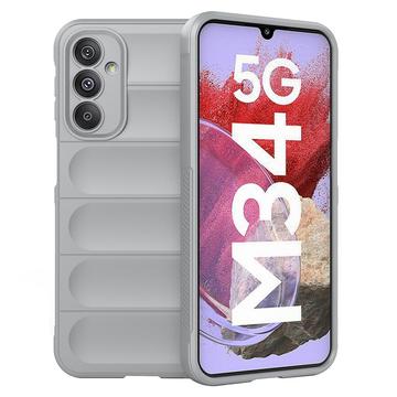 Samsung Galaxy F34/M34 5G Rugged TPU Suojakuori - Vaaleanharmaa