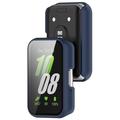 Samsung Galaxy Fit3 Muovikotelo Panssarilasi - Tummansininen