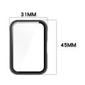 Samsung Galaxy Fit3 Muovikotelo Panssarilasi - 9Hlla Panssarilasi - 9H - Hopea