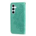 Samsung Galaxy M35 Mandala Series Lompakkokotelo - Vihreä