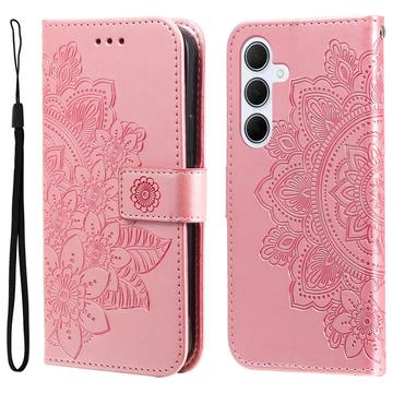 Samsung Galaxy M35 Mandala Series Lompakkokotelo - Pinkki