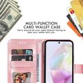 Samsung Galaxy M35 Mandala Series Lompakkokotelo - Pinkki
