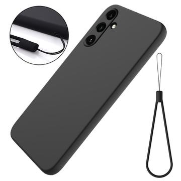Samsung Galaxy M55/F55/C55 Nestemäinen Silikoni Suojakuori - Musta