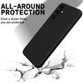 Samsung Galaxy M55/F55/C55 Nestemäinen Silikoni Suojakuori - Musta