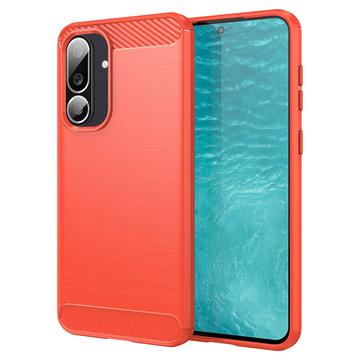 Samsung Galaxy M56/F56 Harjattu TPU Suojakuori - Hiilikuitu
