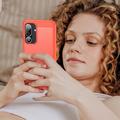 Samsung Galaxy M56/F56 Harjattu TPU Suojakuori - Hiilikuitu