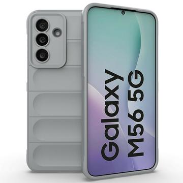 Samsung Galaxy M56 Rugged TPU Suojakuori - Vaaleanharmaa