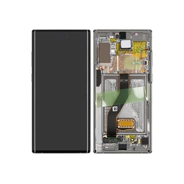 Samsung Galaxy Note10+ Etukuori & LCD Näyttö GH82-20838C - Hopea