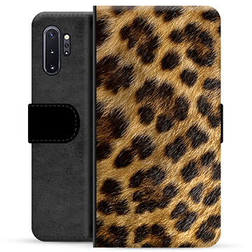 Samsung Galaxy Note10+ Premium Lompakkokotelo - Leopardi