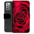 Samsung Galaxy Note20 Premium Lompakkokotelo - Ruusu