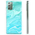 Samsung Galaxy Note20 TPU Suojakuori - Sininen Marmori