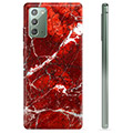 Samsung Galaxy Note20 TPU Suojakuori - Punainen Marmori