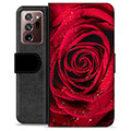 Samsung Galaxy Note20 Ultra Premium Lompakkokotelo - Ruusu