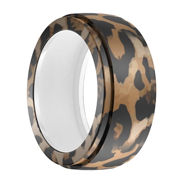 Samsung Galaxy Ring naarmuuntumaton silikonikotelo - Koko: 6/7/8/9 - Leopardikuvio