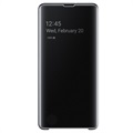 Samsung Galaxy S10+ Clear View Kotelo EF-ZG975CBEGWW - Musta