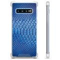 Samsung Galaxy S10 Hybrid Suojakuori - Nahka