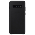 Samsung Galaxy S10+ Nahkakotelo EF-VG975LBEGWW - (Avoin pakkaus - Erinomainen) - Musta