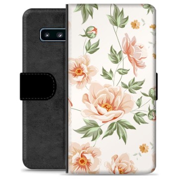 Samsung Galaxy S10 Premium Lompakkokotelo - Kukka