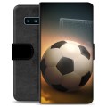 Samsung Galaxy S10 Premium Lompakkokotelo - Jalkapallo